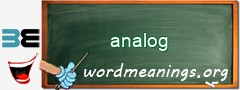 WordMeaning blackboard for analog